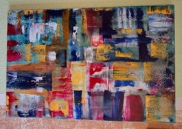 Gemälde "Inneres Mosaik" handmade 53×81