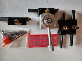 EMCO-UNIMAT, SCHNELL WECHSEL STAHLHALTER SET mit 4 KASSETTEN