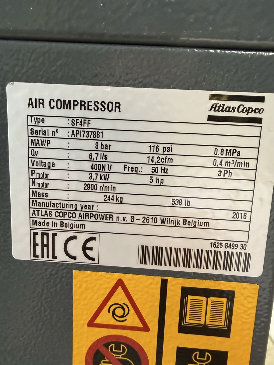 Atlas Copco Kompressoren: Luftkompressor Atlas Copco mit Lufttrockner – Gebraucht aus Werdenberg von coci86 1
