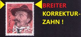 1990_804_F. BUCHSER_Abart "BREITER KORREKTURZAHN" ! **