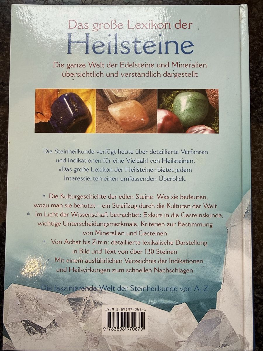Libri: Das grosse Lexikon der Heilsteine – Usato da Birmenstorf AG venduto da Pat_roll. 1