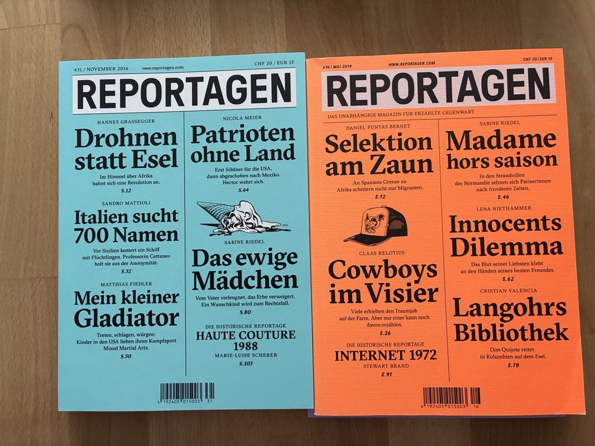 Zeitschriften & Magazine: REPORTAGEN 12 Hefte NEU – Neu und originalverpackt aus Bern von robin1971 1
