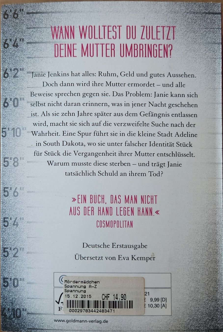 Livres: Elisabeth Little - Mördermädchen – D'occasion à Hinwil par brucha01 1