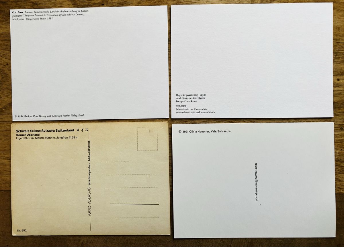 Cartes postales: 4x AK Kühe – Neuf (Voir description) à Buchs AG par Allerleis 1