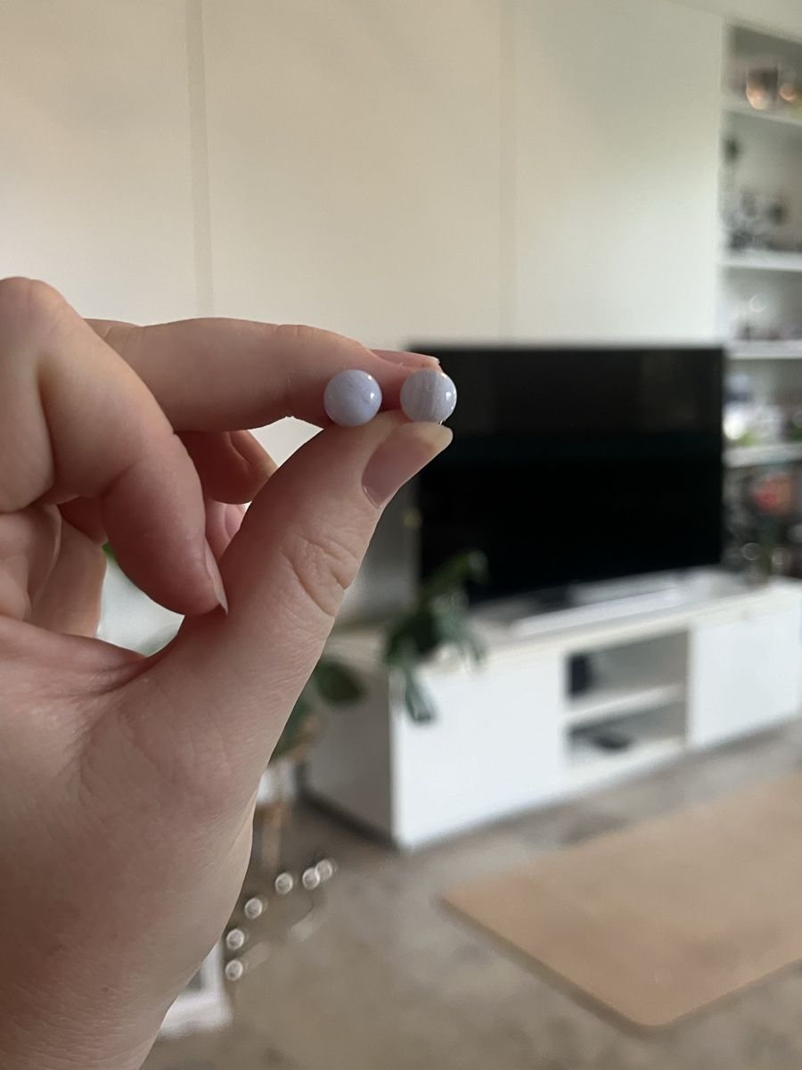 Ohrringe & -stecker: Süsse, hellblaue Stein Ohrstecker, neuwertig – Neu (gemäss Beschreibung) aus Gockhausen von Lali013