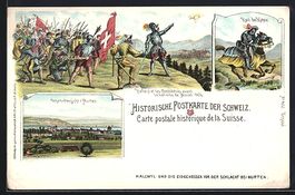 Litho Murten, Gesamtansicht, Karl der K