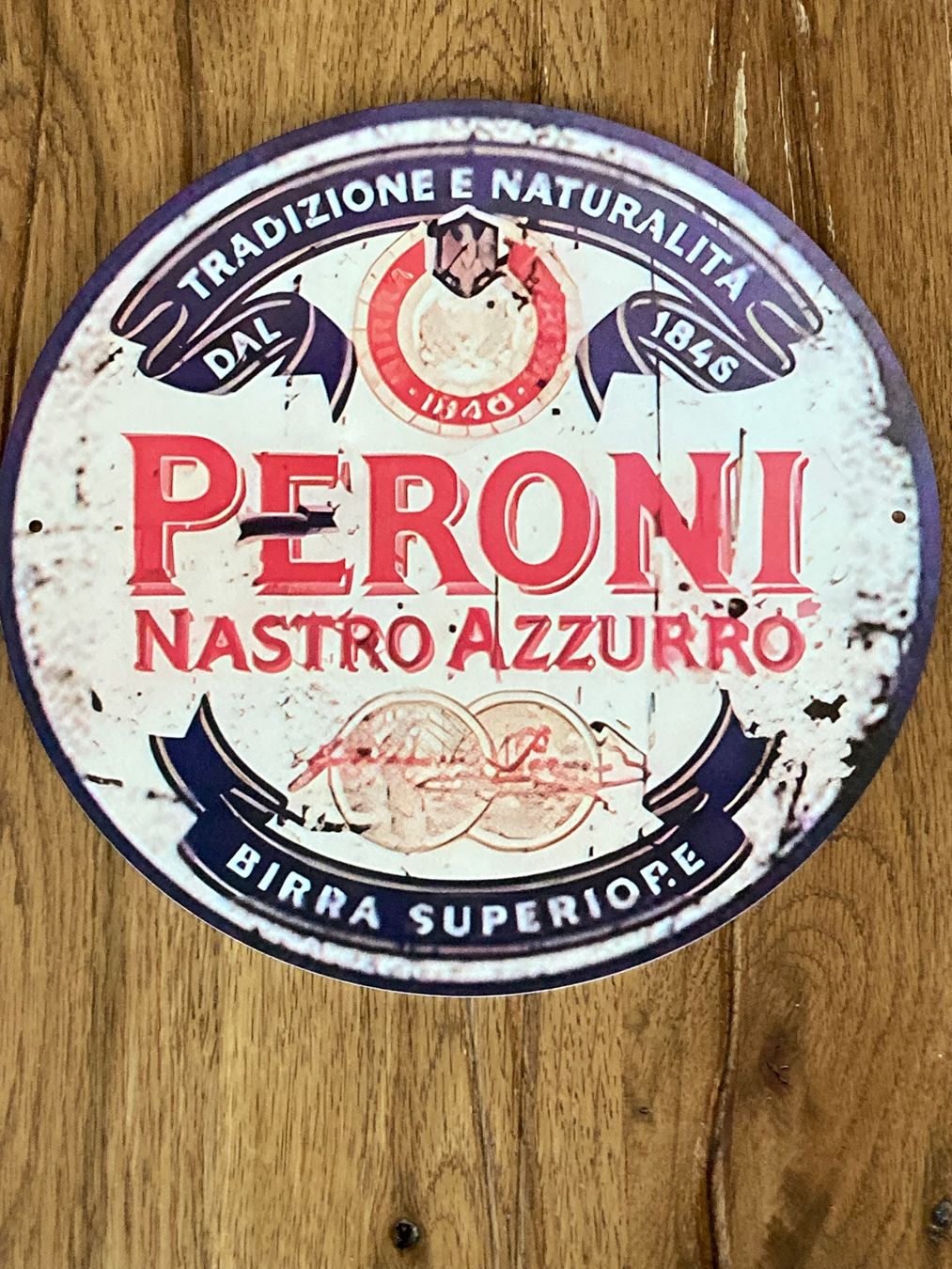 Insegne: Peroni /  Schönes Blechschild / neu – Nuovo e nell'imballaggio originale da Bremgarten AG venduto da Eurotiz