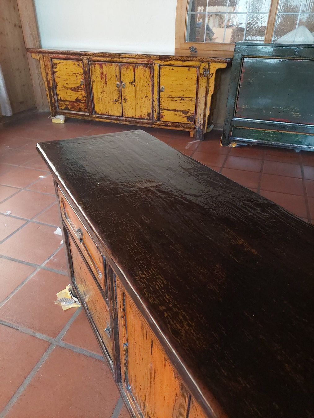 Cassettiere: Niedriges Sideboard schwarz-orange – Nuovo (secondo la descrizione) da Cham venduto da mjg1901 5