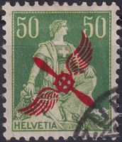 1919, F2 mit rotem Propelleraufdruck, tadellos, Kat: 200.-+