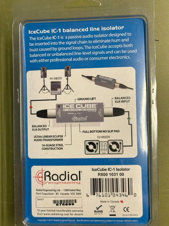Instruments de musique: Hum & buzz eliminator Ice Cube IC-1 neuf – Neuf avec emballage d'origine à Goumoens-la-Ville par Vitamine 1