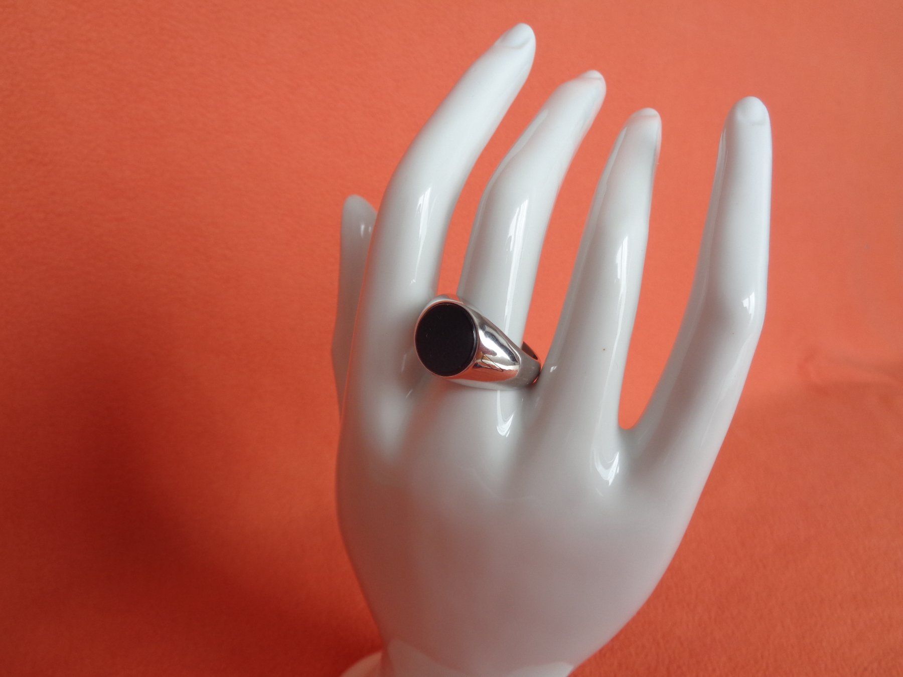 Anelli: Silberring mit Onyx - Sterling Silber 925 Grösse 60 – Nuovo (secondo la descrizione) da Chur venduto da omonia 1