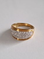 Bague or 18ct & 25 diamants