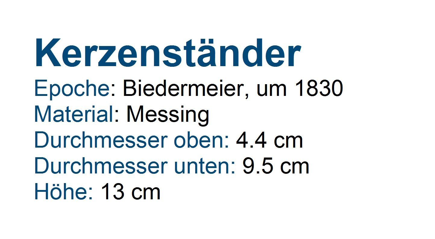 Portacandele: Kerzenständer Biedermeier, um 1830 – Usato da Flamatt venduto da samowarow 1