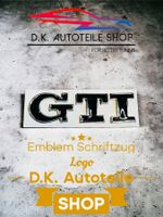 VW GTI Emblem Schriftzug Logo aus Metall NEU in Schwarz