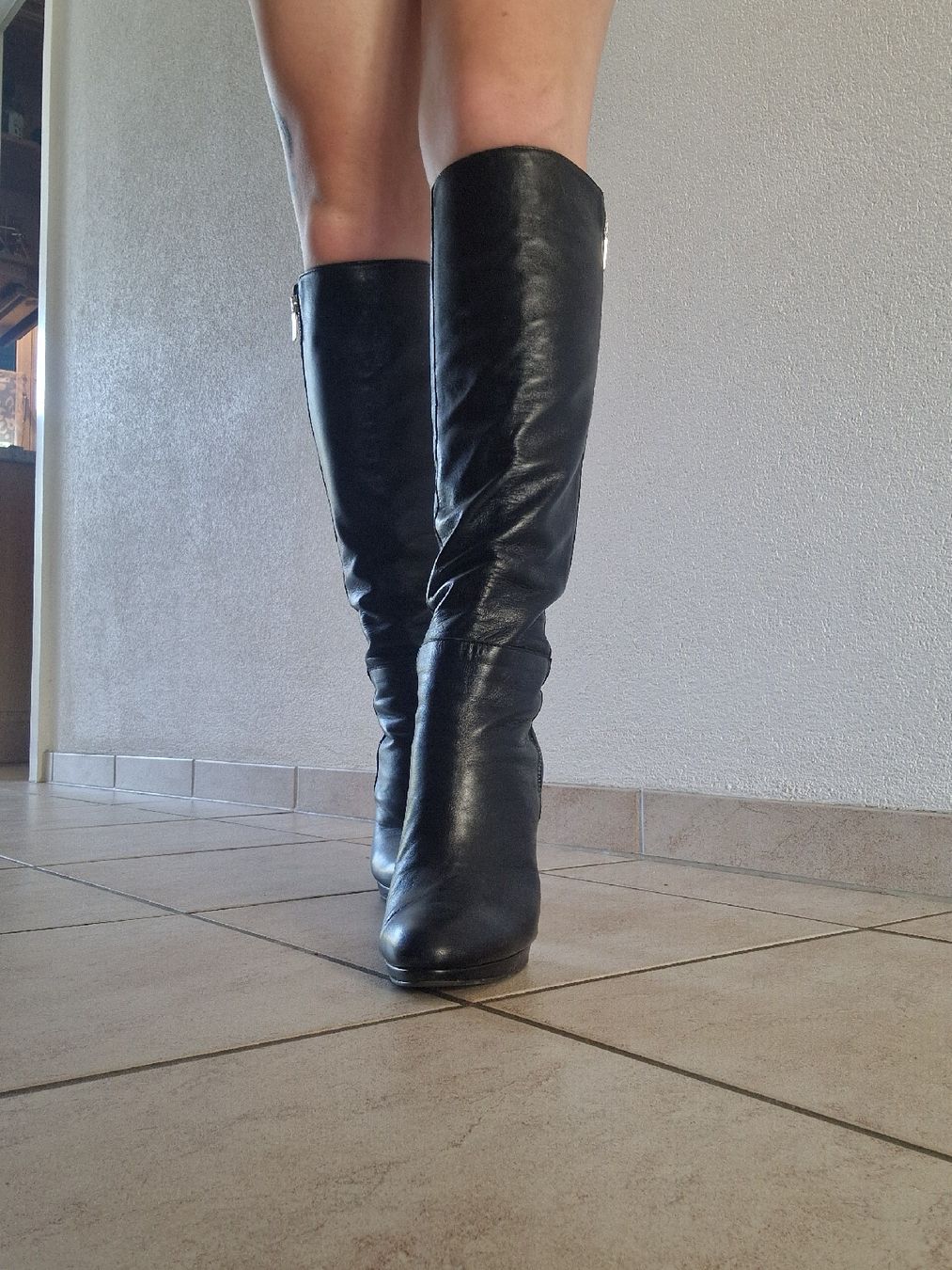 Navyboot Damenschuhe: Schwarze Lederstiefel Navyboot – Gebraucht aus Möhlin von len_28jr 1