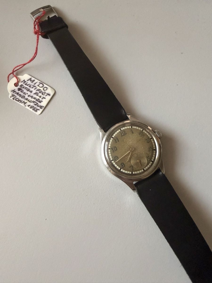 Orologi: Mido Multitort Extra Flat -Prasentationsgravur - Vintage – Usato da Lenzburg venduto da Raoul.und.Co