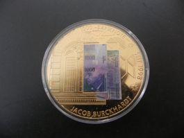 Medaille 1000 Franken Banknote 1998 - Jacob Burckhardt