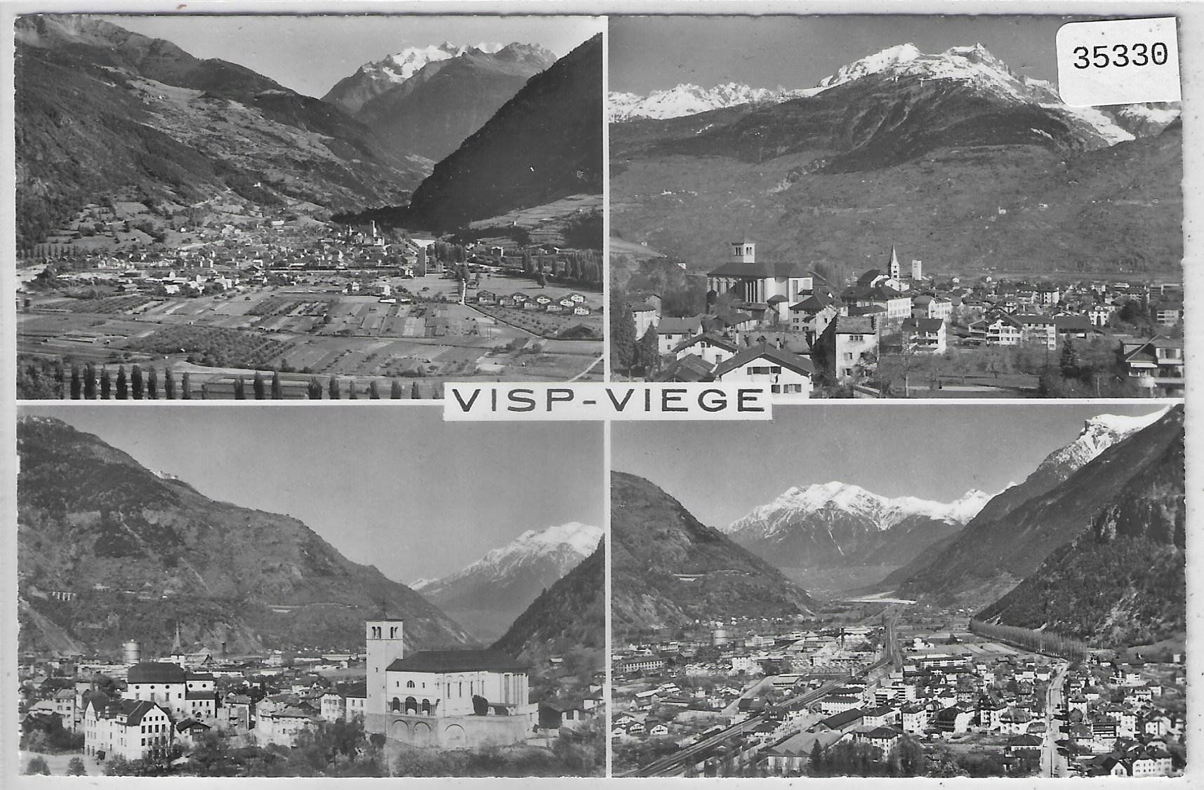 Cartoline postali: Visp-Viege - Multiview – Usato da Ettingen venduto da Kartenplanet