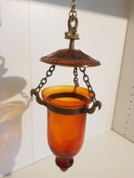 Hängelampe aus Glas, orange
