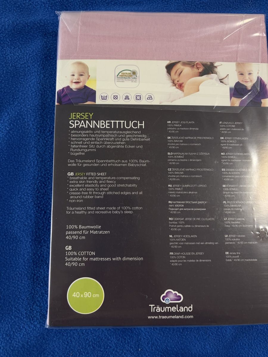Biancheria da letto: Jersey Fixleintuch rosa 40x90 – Nuovo e nell'imballaggio originale da Embrach venduto da Yeasy 1