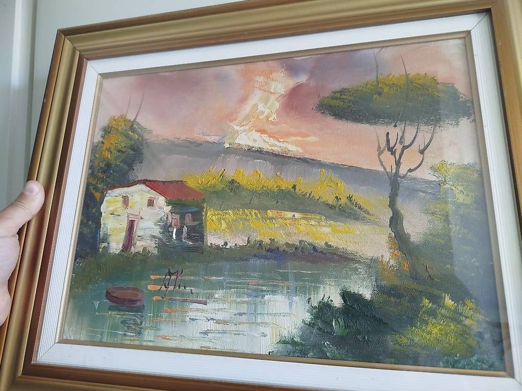 Dipinti: Expressionistische Bunte  Landschaftsmalerei  – Usato da Rupperswil venduto da Viland_Dann 4