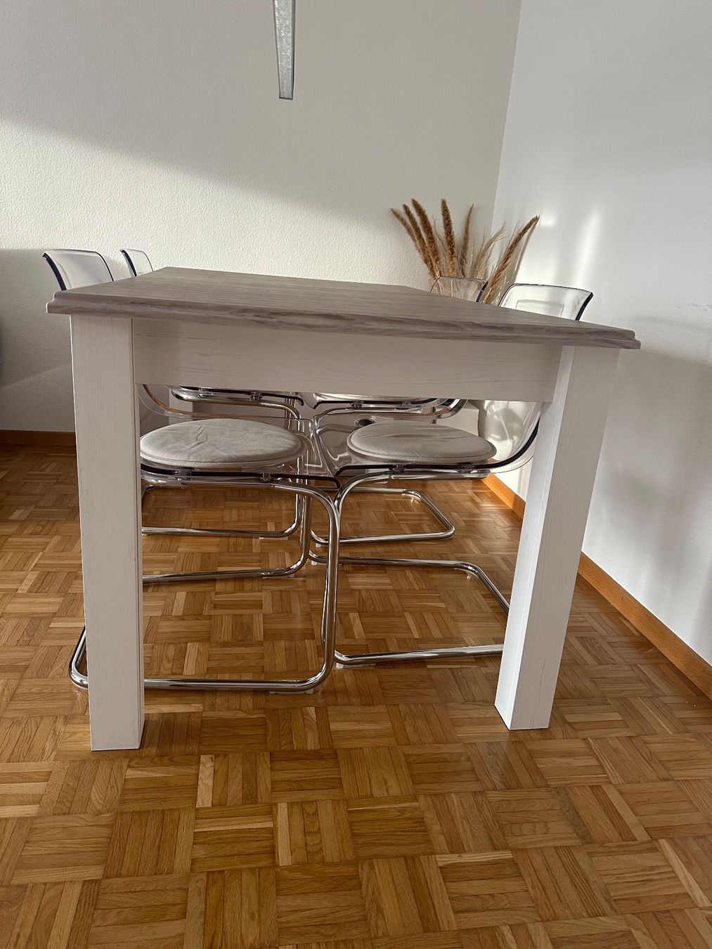 Tische: Moderner Esstisch, Holz/Weiss, verlängerbar – Neu (gemäss Beschreibung) aus Lustmühle von sar_7xmy 1