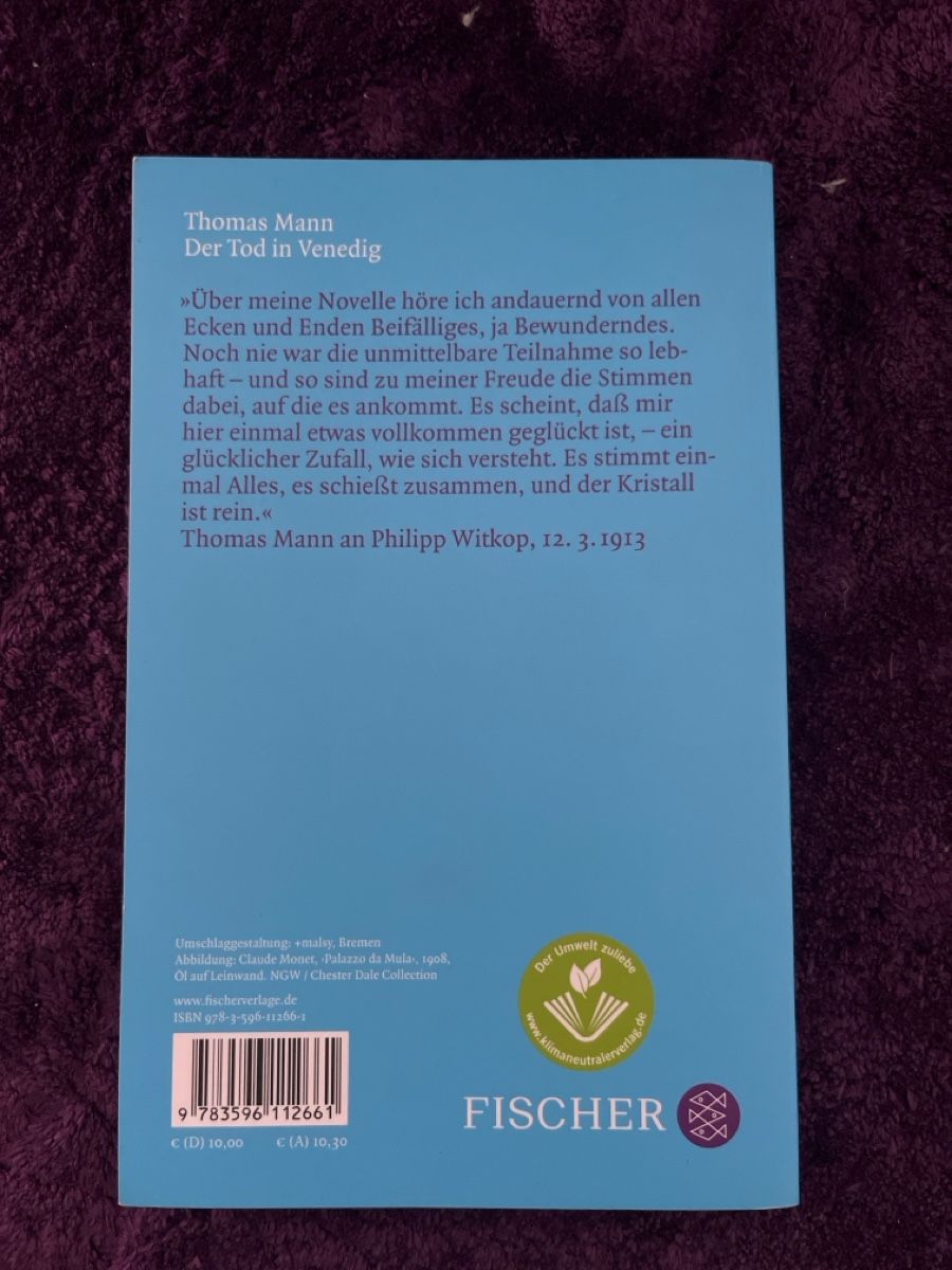 Libri: Der Tod in Venedig von Thomas Mann – Usato da Seuzach venduto da i_22 1