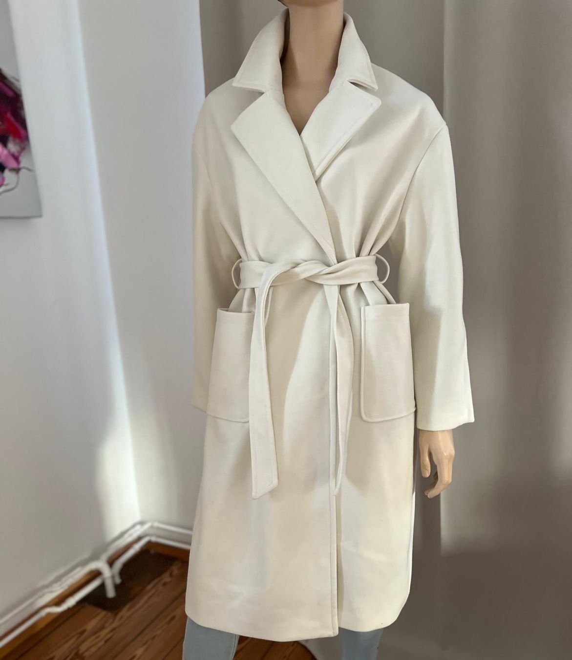Pull&Bear Cappotti: Pull & Bear  Mantel  Weiss Gr. M neu – Nuovo (secondo la descrizione) da Zürich venduto da ost_5sdl 1