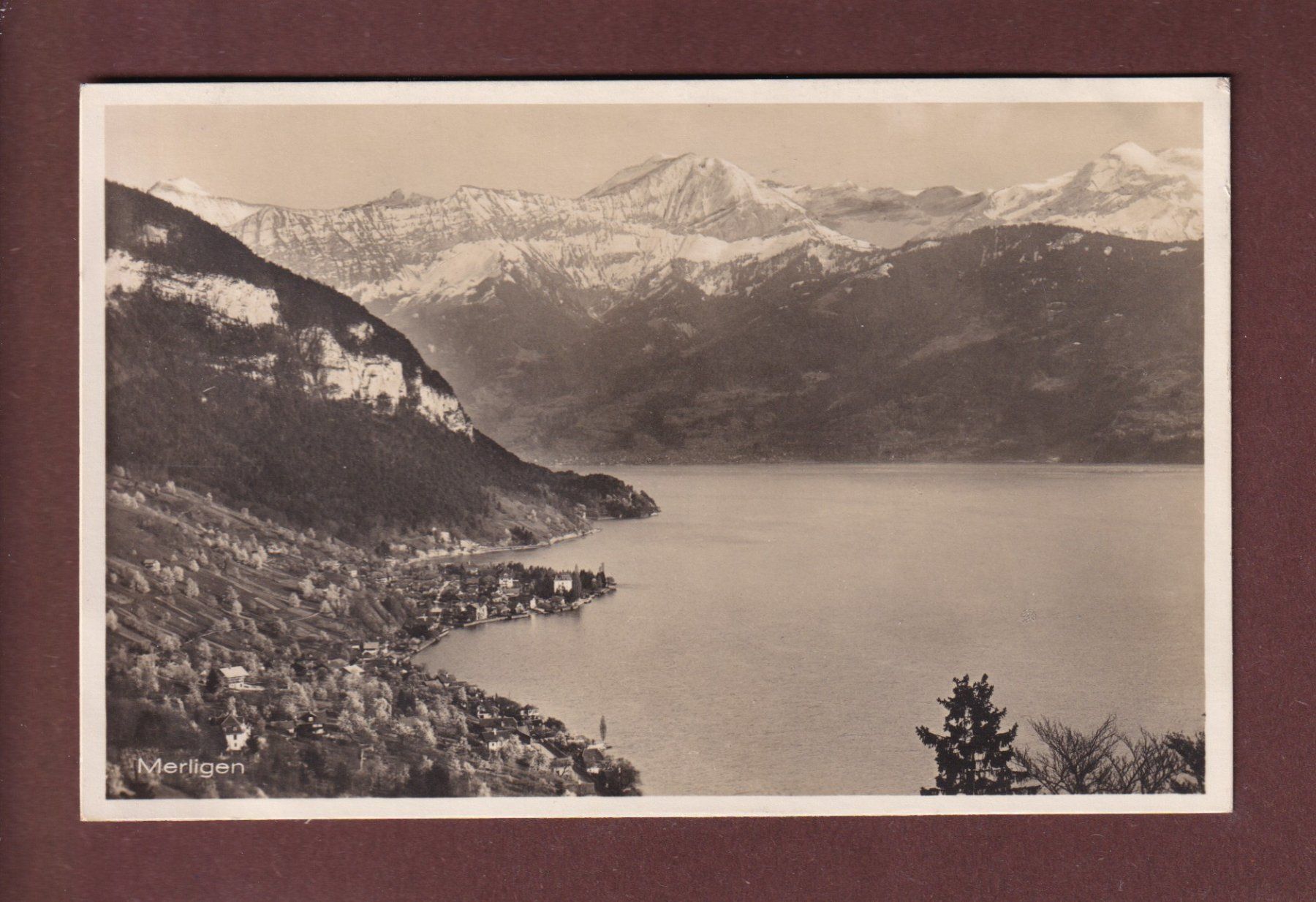 Cartoline postali: MERLIGEN - 1929 – Usato da Pully venduto da nicecards-shop