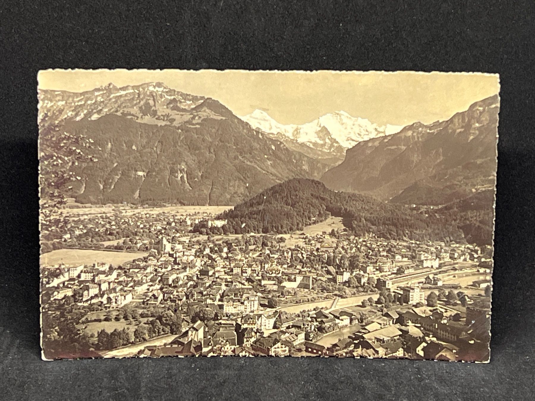 Ansichtskarten: Interlaken, Jungfrau und Mönch – Gebraucht aus Widnau von Brusi9
