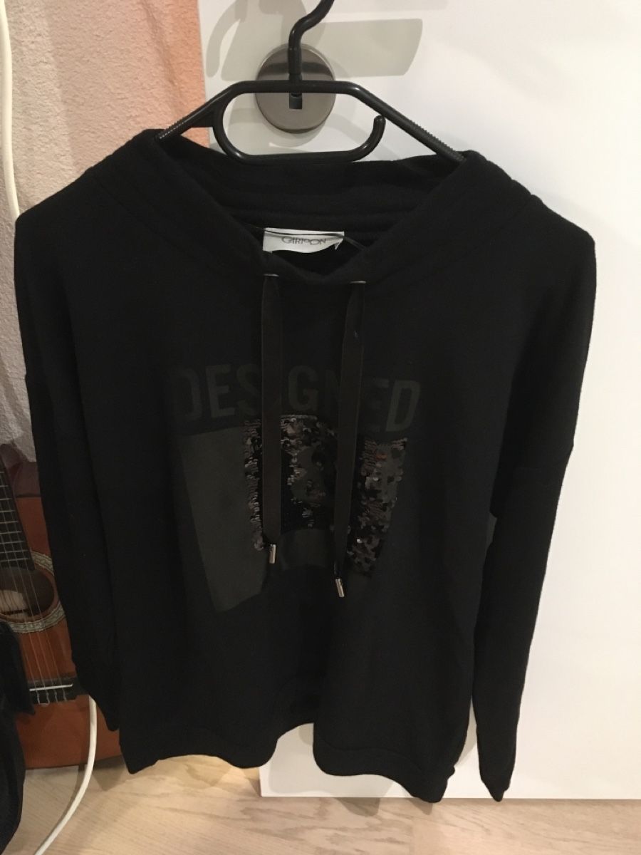 Maglioni & Felpe: Cartoon Pullover schwarz mit Pailletten Grösse S – Usato da Oberrohrdorf venduto da Desteny1 7