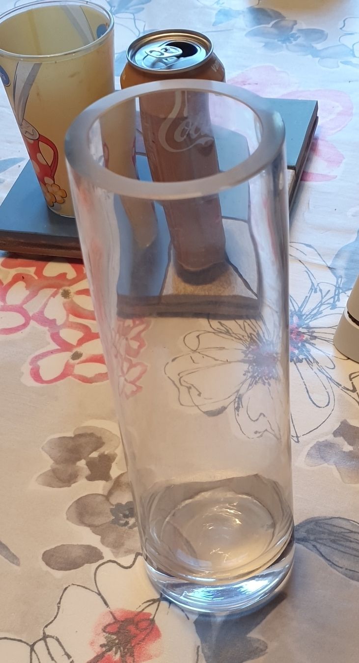 Vasen & Gefässe: Vase en verre cylindrique haut – Gebraucht aus Aven von stphane1577