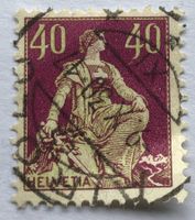 Helvetia mit Schwert mit Vollstempel