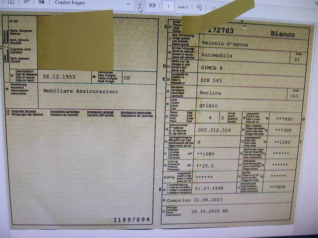 Automobili: Oldtimer Simca 8 – Usato da Kloten venduto da fritz-053 4