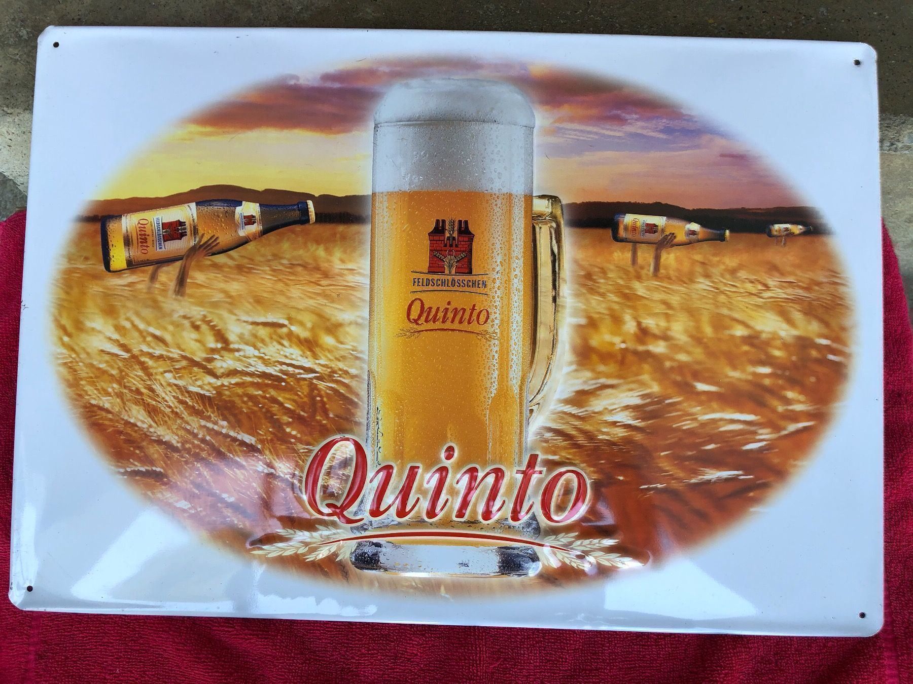 Insegne: Feldschlösschen quinto bier werbung – Usato da Reinach AG venduto da rares75