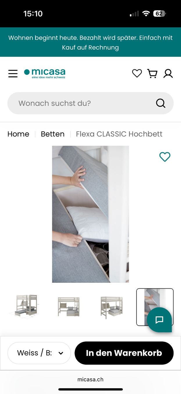 Flexa Lits: Lit hauteur FLEXA Micasa – D'occasion à Longirod par abi_q5dr 6