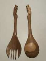 Holz Salatbesteck - Besteck Schöpfbesteck Holz  Afrikanische
