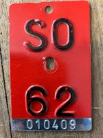 SO 62 - VELONUMMER - FAHRRADSCHILD - PLAQUE DE VELO - SO 62