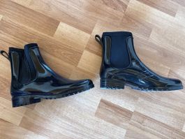Schwarze Regenboots Gr. 38 Stiefel