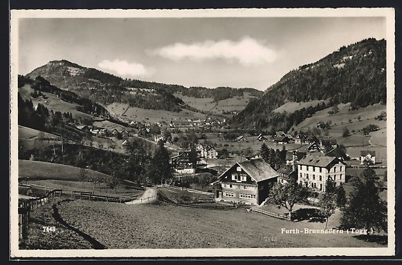 Cartoline postali: AK Furth-Brunnadern, Blick auf den Ort – Usato da Berlin venduto da bartko-reher