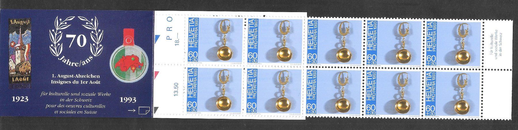 Tous les timbres: Markenheftchen Pro Patria Nr. 5 1993 ** – Neuf (Voir description) à Olten par clotaldi 1