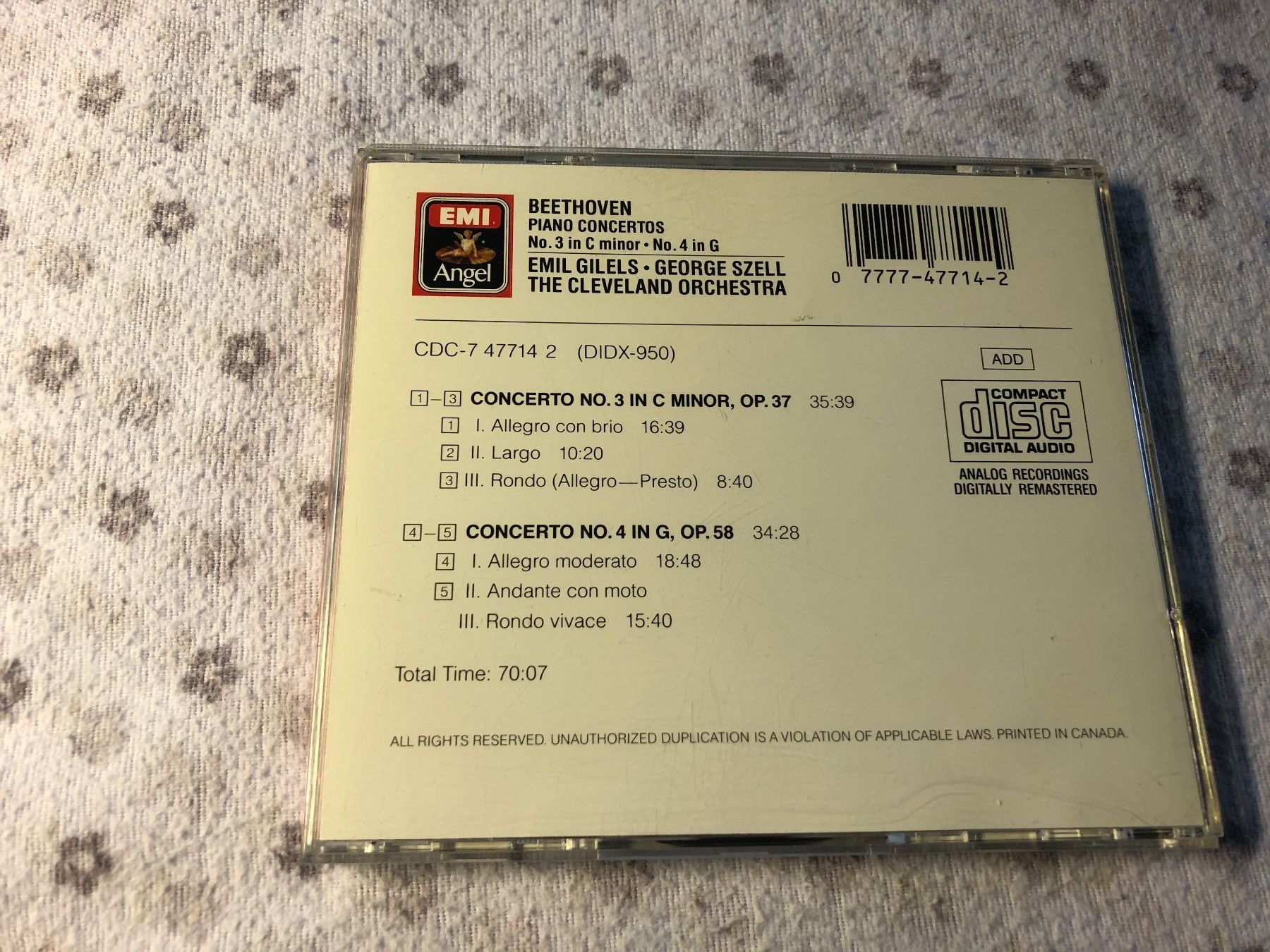 CD: Beethoven: Klavierkonzerte Nr. 3 & 4, CD – Usato da Schübelbach venduto da Bemafaja 1