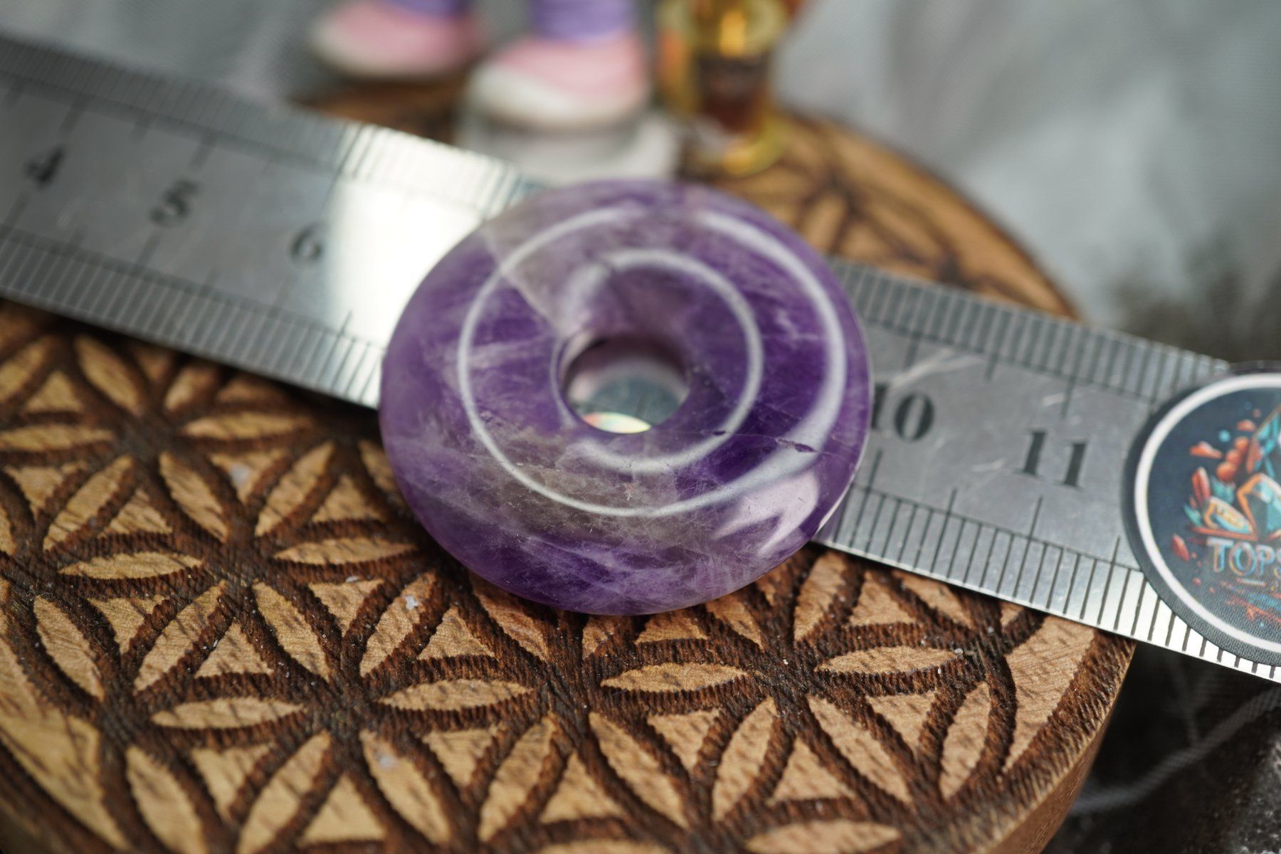 Minerali & Pietre curative: Amethyst      ca30mm     Top  Pi Scheibe – Nuovo e nell'imballaggio originale da Eschenbach SG venduto da topstone 5