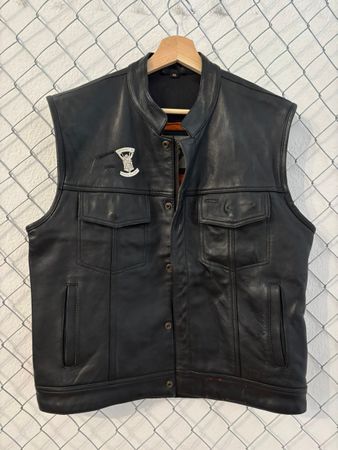 90’s Vintage Harley Davidson Leather Biker Vest Size M