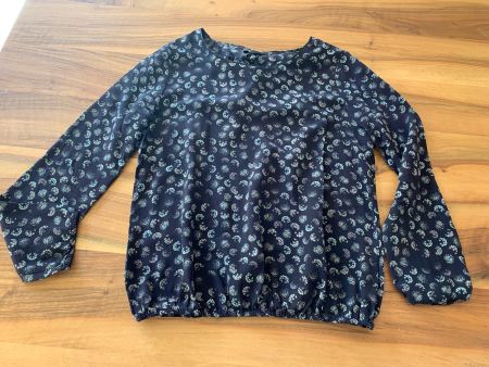 NILE edle Seidenbluse mit Satinband hinten Grösse XS