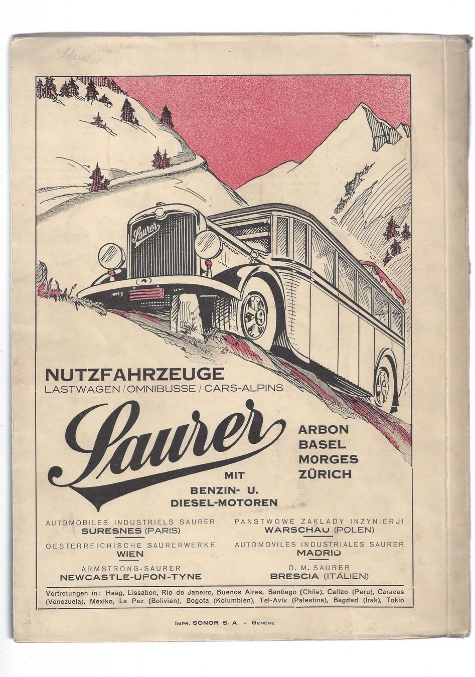 Libri: 1932 HUNDERT JAHRE SCHWEIZERISCHE ALPENPOSTEN Postauto – Usato da Zürich venduto da Nobs1 1