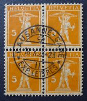 Nr. 152 Viererblock mit Zentrumstempel LAUSANNE VD