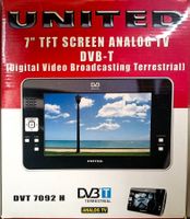DVB-T , 7" Zoll  TV,  mit 12V und 220V Anschluss