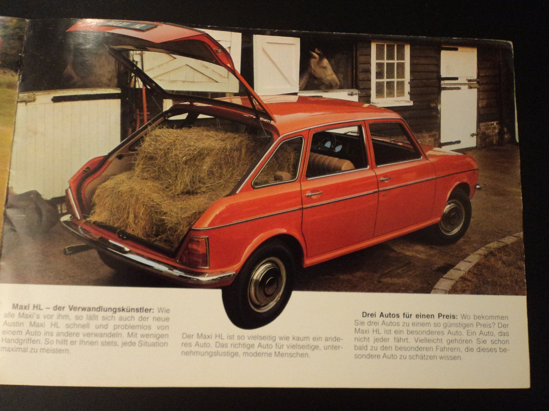 Austin Documenti: Prospekt Austin Maxi HL 1976 – Usato da Schwarzenburg venduto da modelCARama 1