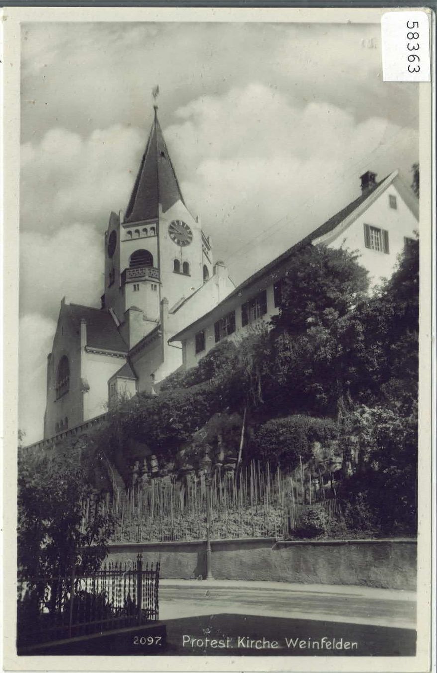 Cartoline postali: Weinfelden - Protest. Kirche – Usato da Ettingen venduto da Kartenplanet